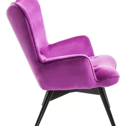 Sessel-KARE Design Sessel Black Vicky Velvet Purple