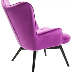 Sessel-KARE Design Sessel Black Vicky Velvet Purple