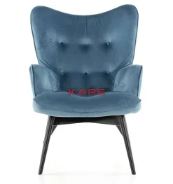 Sessel-KARE Design Sessel Black Vicky Velvet Petrol
