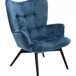 Sessel-KARE Design Sessel Black Vicky Velvet Petrol