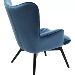 Sessel-KARE Design Sessel Black Vicky Velvet Petrol