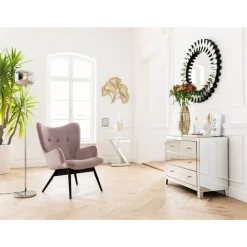 Sessel-KARE Design Sessel Black Vicky Velvet Rose