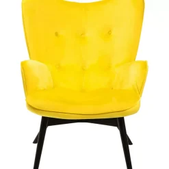 Sessel-KARE Design Sessel Black Vicky Velvet Yellow