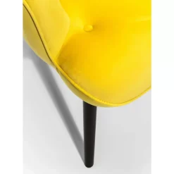 Sessel-KARE Design Sessel Black Vicky Velvet Yellow