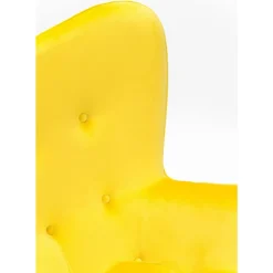 Sessel-KARE Design Sessel Black Vicky Velvet Yellow