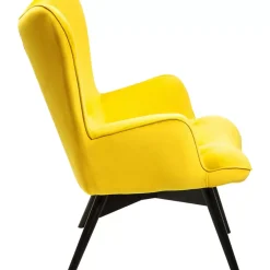 Sessel-KARE Design Sessel Black Vicky Velvet Yellow