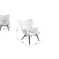 Sessel-KARE Design Sessel Black Vicky Velvet Yellow
