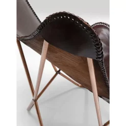 Sessel-KARE Design Sessel Butterfly Braun