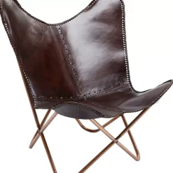 Sessel-KARE Design Sessel Butterfly Braun