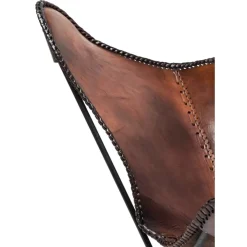 Sessel-KARE Design Sessel Butterfly Brown Econo