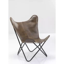 Sessel-KARE Design Sessel California Leder Dunkelbraun