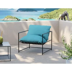 Outdoormöbel-KARE Design Sessel Cuby Garden Blau