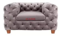 Sessel-KARE Design Sessel Desire Silbergrau