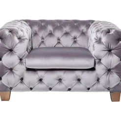 Sessel-KARE Design Sessel Desire Silbergrau