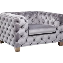 Sessel-KARE Design Sessel Desire Silbergrau