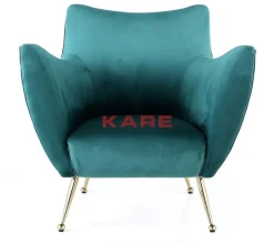 Sessel-KARE Design Sessel Goldfinger Grun