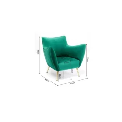 Sessel-KARE Design Sessel Goldfinger Grun