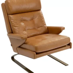 Sessel-KARE Design Sessel Mit Hocker Breno Braun