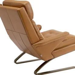 Sessel-KARE Design Sessel Mit Hocker Breno Braun