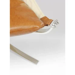 Sessel-KARE Design Sessel Mit Hocker Washington Braun