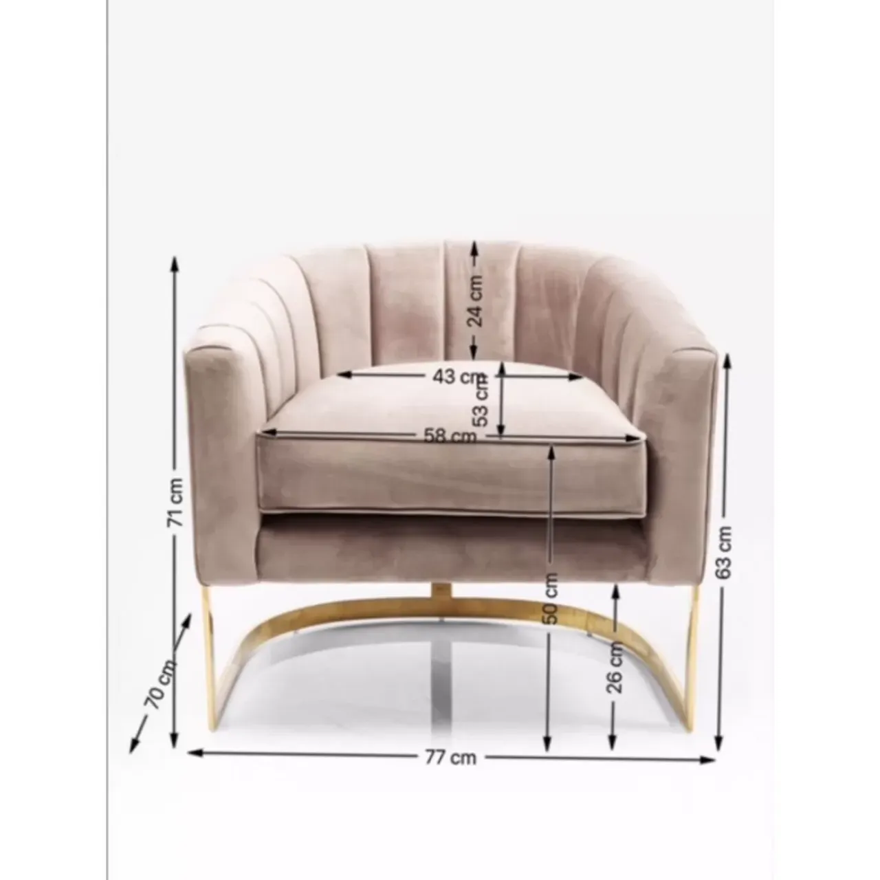 Sessel-KARE Design Sessel Pure Elegance Beige