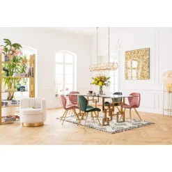 Sessel-KARE Design Sessel Silhouette Fur Weiss