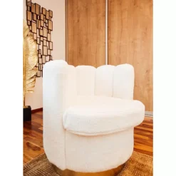 Sessel-KARE Design Sessel Silhouette Fur Weiss