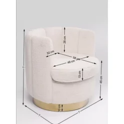Sessel-KARE Design Sessel Silhouette Fur Weiss