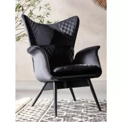 Sessel-KARE Design Sessel Tudor Velvet Schwarz