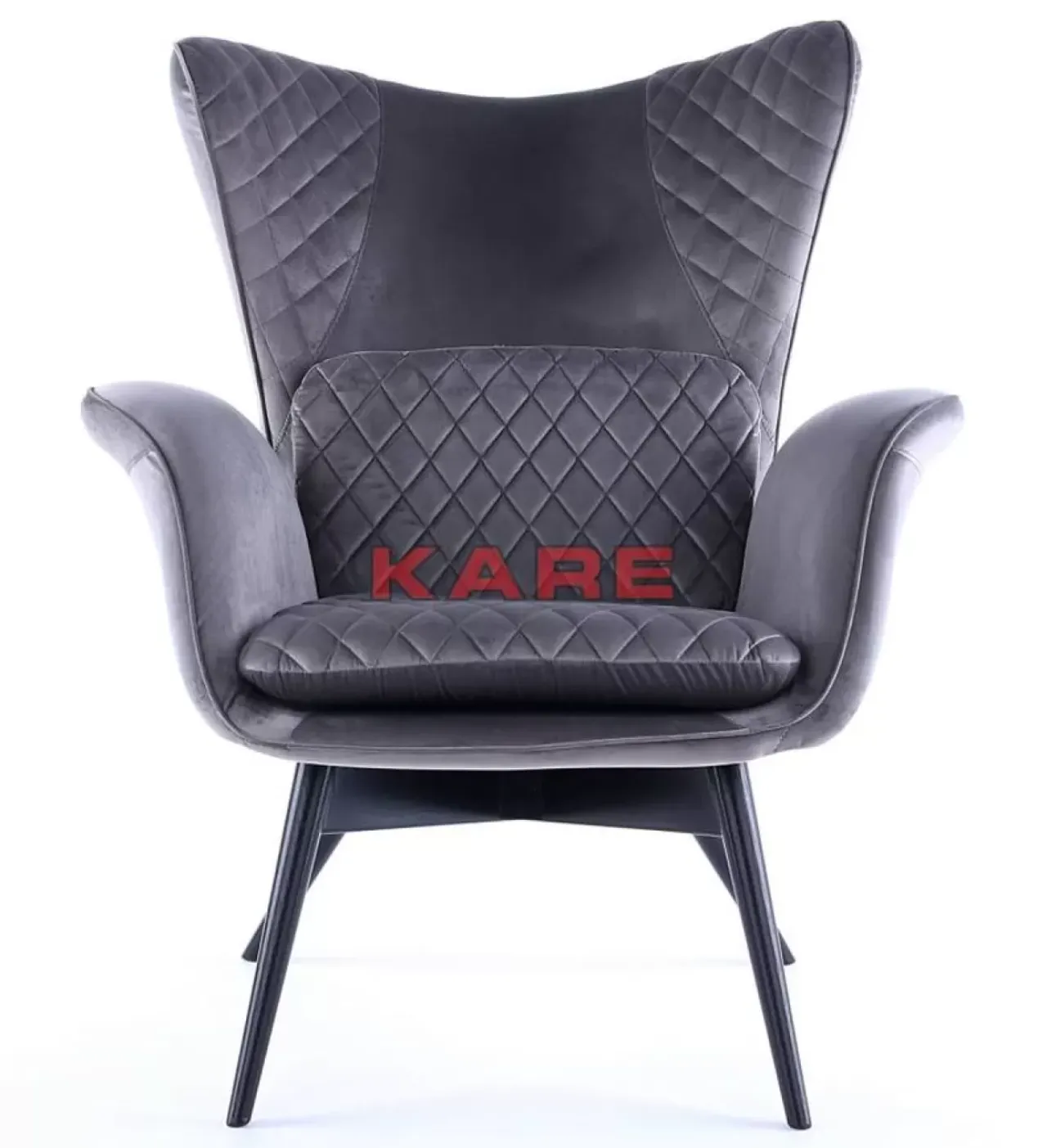Sessel-KARE Design Sessel Tudor Velvet Silbergrau