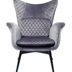 Sessel-KARE Design Sessel Tudor Velvet Silbergrau