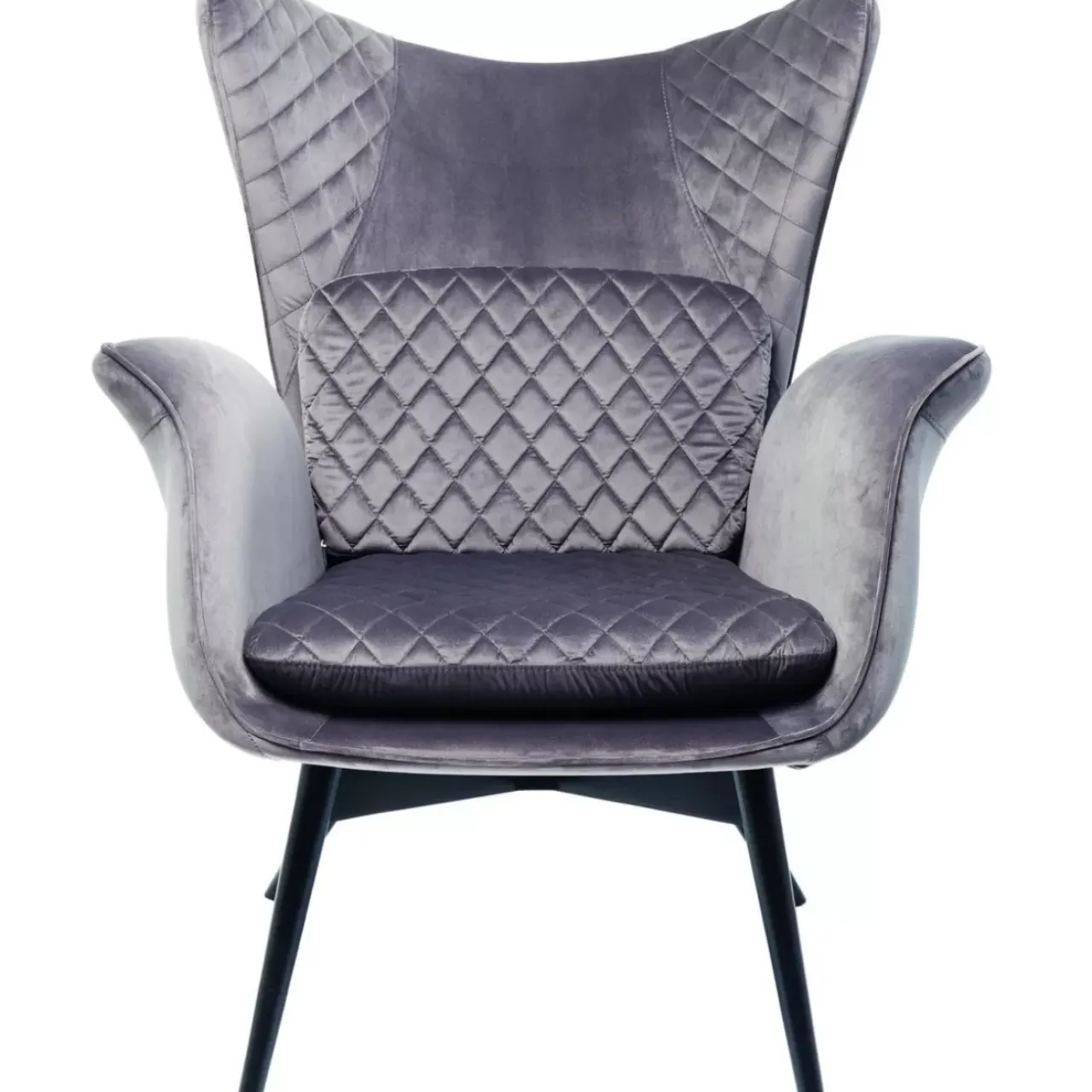 Sessel-KARE Design Sessel Tudor Velvet Silbergrau