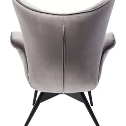 Sessel-KARE Design Sessel Tudor Velvet Silbergrau