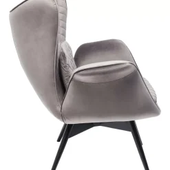 Sessel-KARE Design Sessel Tudor Velvet Silbergrau