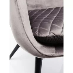 Sessel-KARE Design Sessel Tudor Velvet Silbergrau