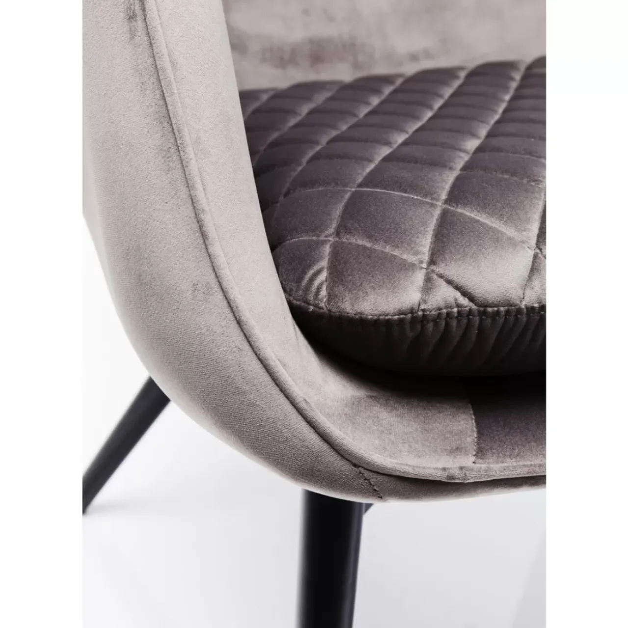 Sessel-KARE Design Sessel Tudor Velvet Silbergrau