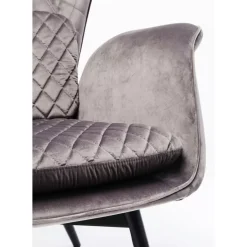 Sessel-KARE Design Sessel Tudor Velvet Silbergrau