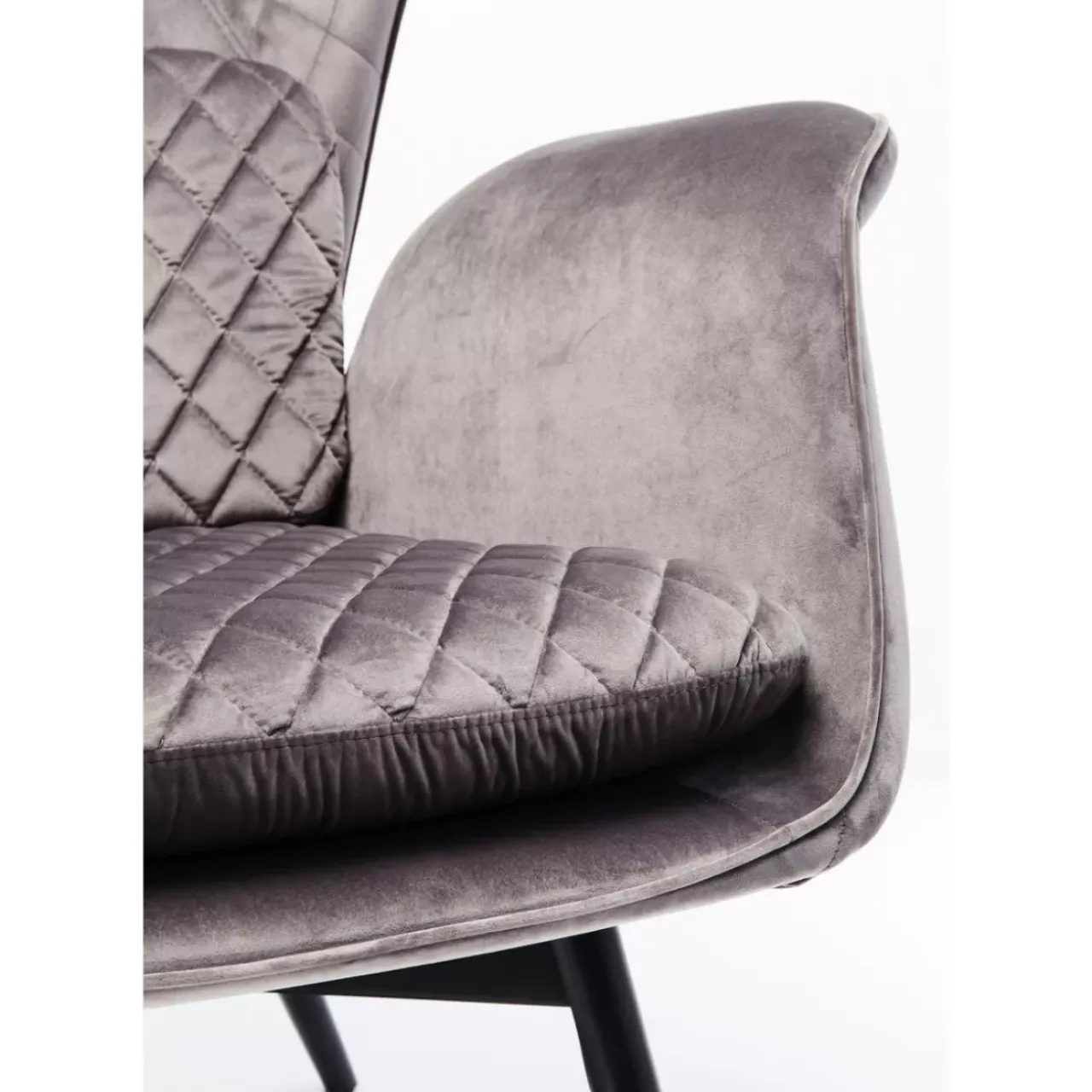 Sessel-KARE Design Sessel Tudor Velvet Silbergrau