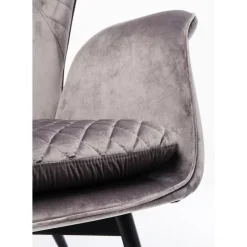 Sessel-KARE Design Sessel Tudor Velvet Silbergrau