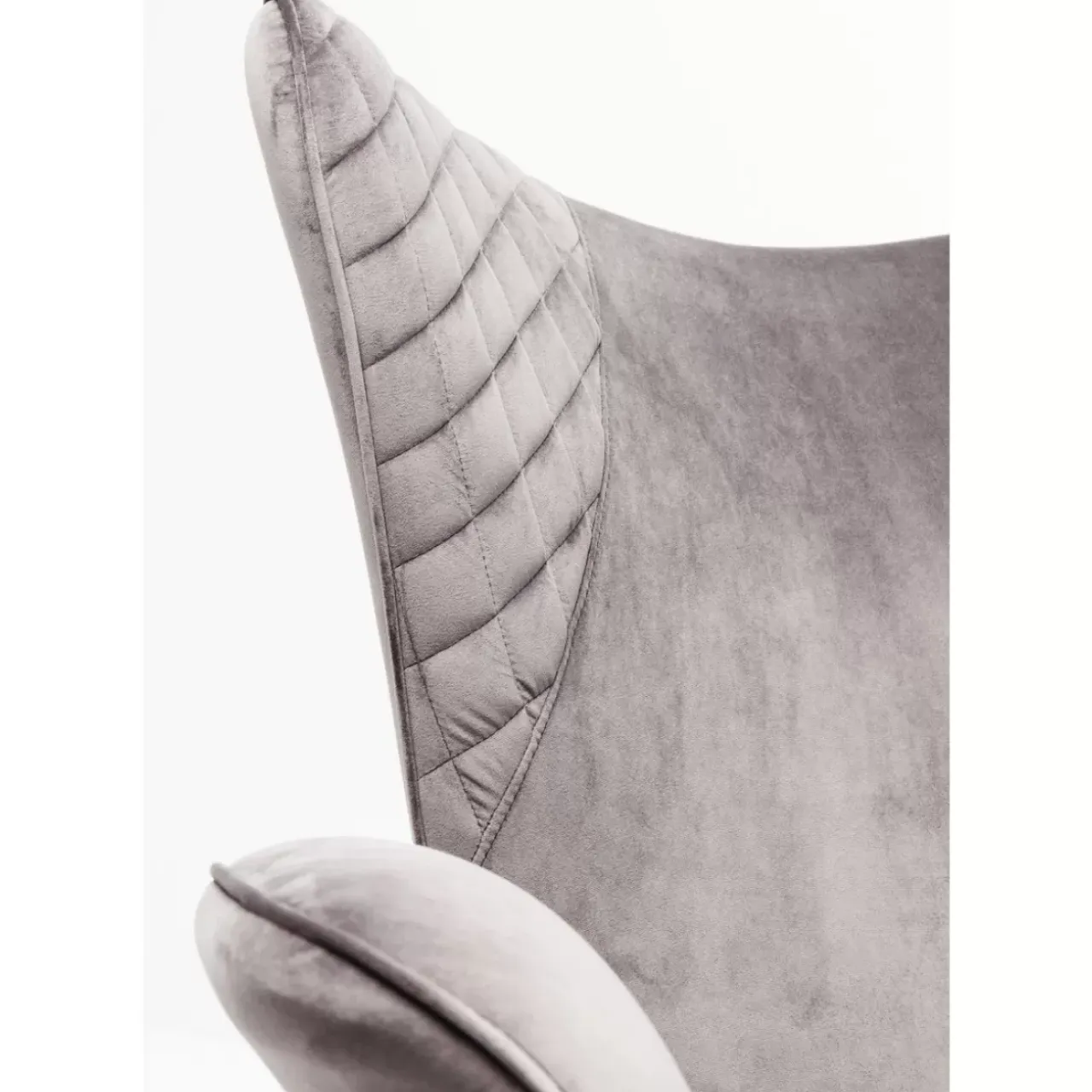 Sessel-KARE Design Sessel Tudor Velvet Silbergrau