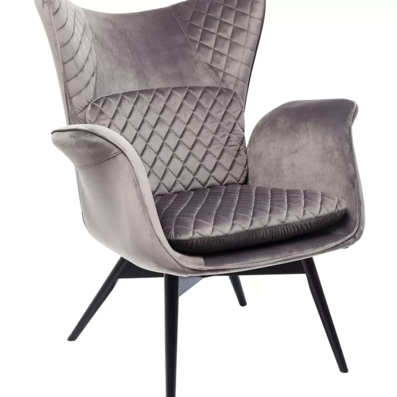Sessel-KARE Design Sessel Tudor Velvet Silbergrau