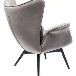 Sessel-KARE Design Sessel Tudor Velvet Silbergrau