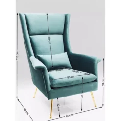 Sessel-KARE Design Sessel Vegas Forever Petrol