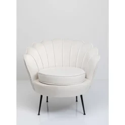 Sessel-KARE Design Sessel Water Lily Black Beige