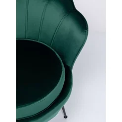 Sessel-KARE Design Sessel Water Lily Black Dunkelgrun