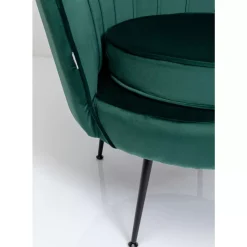 Sessel-KARE Design Sessel Water Lily Black Dunkelgrun