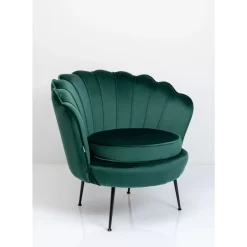 Sessel-KARE Design Sessel Water Lily Black Dunkelgrun