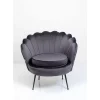 Sessel-KARE Design Sessel Water Lily Black Grau