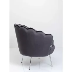 Sessel-KARE Design Sessel Water Lily Chrom Grau