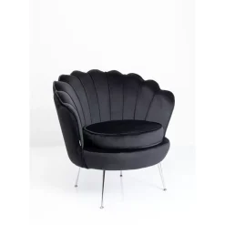 Sessel-KARE Design Sessel Water Lily Chrom Schwarz